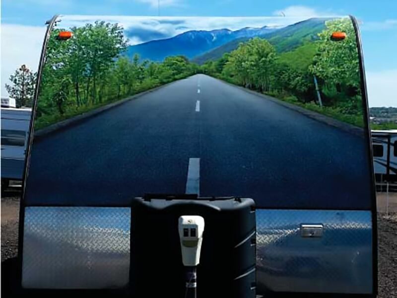 Trailor wrap with grapics